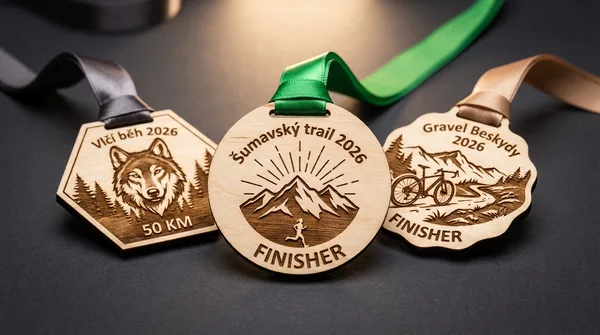 Jednoduché gravírované medaile